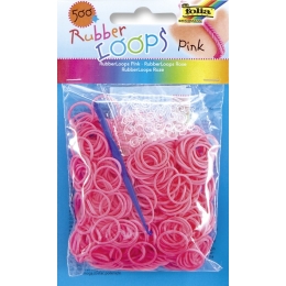 Rubber Loops 500tk/pk roosa*