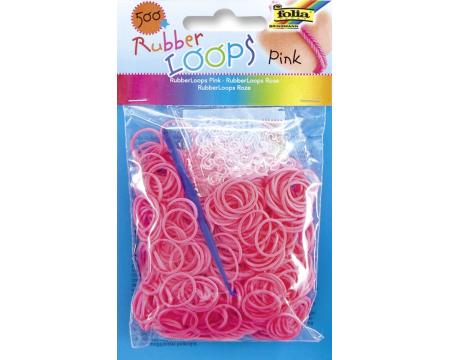 Rubber Loops 500tk/pk roosa*