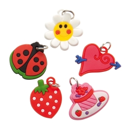 Rubber Loops Charms Sweetheart 5tk mix*