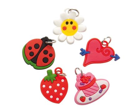 Rubber Loops Charms Sweetheart 5tk mix*