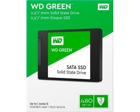 SSD 480GB WD Green 2,5" 465MBs/540MBs