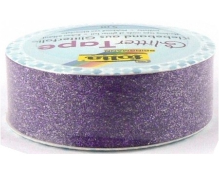 Glitter teip 5m rullis 15mm lilla