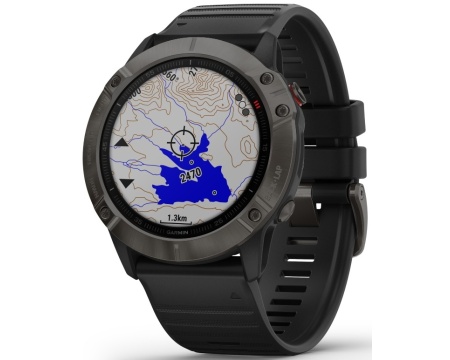 Garmin Fenix 6X Safiir süsinik hall/must