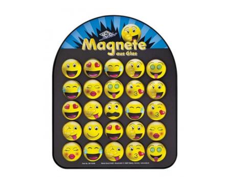 Tahvlimagnet Emoji klaasist Q33mm 25tk