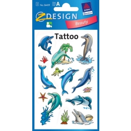 Tattoo täitoveering Z-Design delfiinid