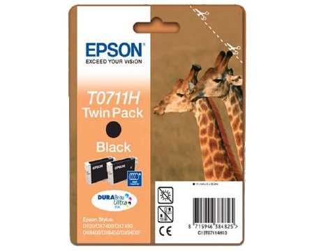 Tint Epson T0711 black H TwinPack