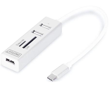 HUB USB-C OTG 3xUSB+MicroSD+SD