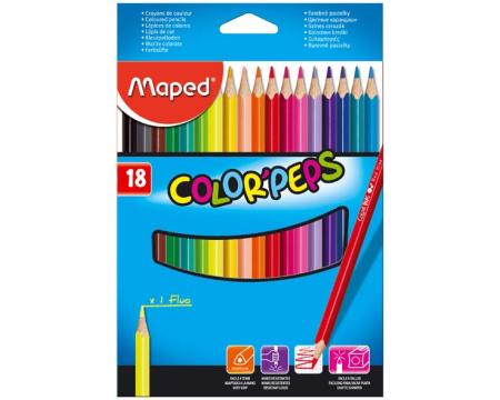 Värvipliiatsid ColorPeps 18 värvi