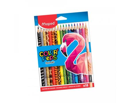 Värvipliiatsid ColorPeps Animals 18tk