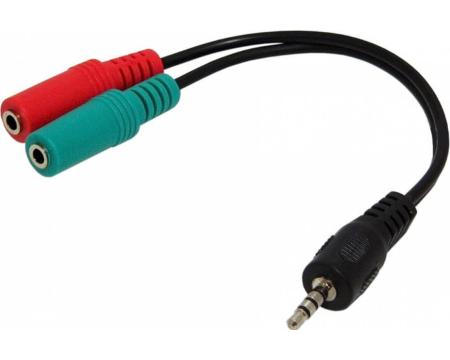 Adapter Audio 3,5mm 4-pin ->2x3,5mm