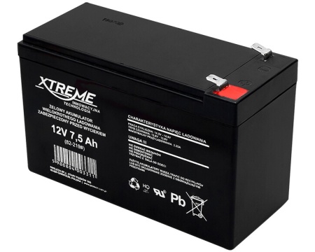 Aku 12V 7,5Ah XTREME UPS-i ja turva