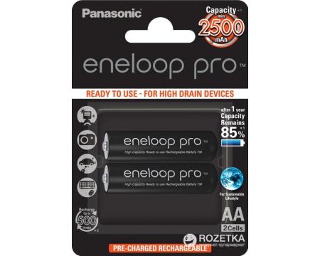 Aku AA 2450mAh Eneloop Pro 2tk/pakis