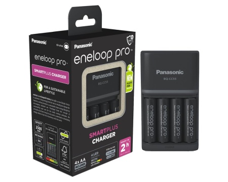 Akulaadija Eneloop Smart+4xAA 2500mAh