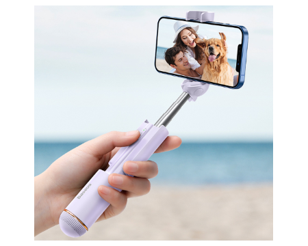 Nutitelefoni Selfie stick Baseus BT heleroosa