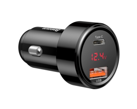 Autolaadija USB&USB-C QC4 45W PD Baseus