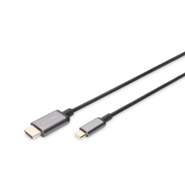 Kaabel USB-C to HDMI 1,8m 4K Digitus