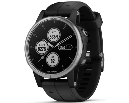 Garmin Fenix 5S Plus must/hõbe