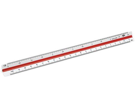 Arhitekti joonlaud 30cm mastaabid 1:20:25:50:75:100:125