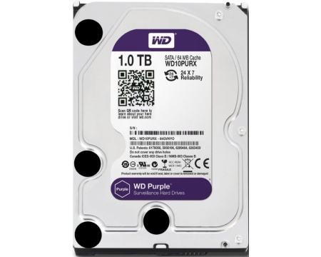 Kõvaketas 1TB WD Purple 5400rpm 64MB