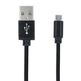 Kaabel microUSB Braided Strong Black