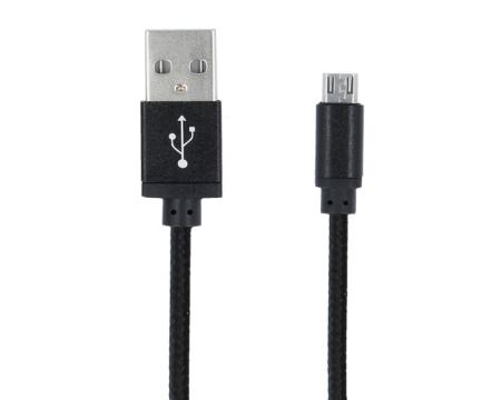 Kaabel microUSB Braided Strong Black