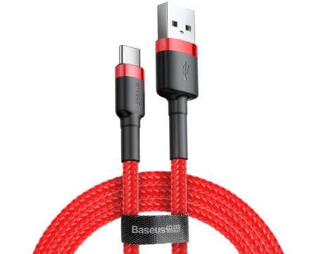 Kaabel USB-C Baseus Cafule 3A 1m Red