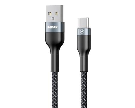 Kaabel USB-C Nylon Strong Black 2,4A