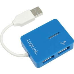 USB HUB 4 porti Logilink Smile Blue
