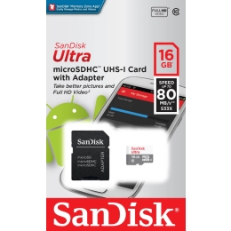 Mälukaart 16GB Sandisk Ultra C10 +adapte
