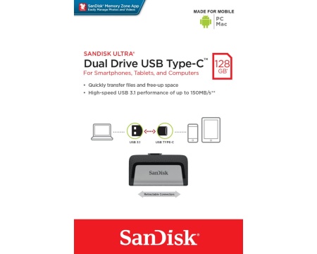 Mälupulk 128GB Sandisk Ultra DualD USB-C