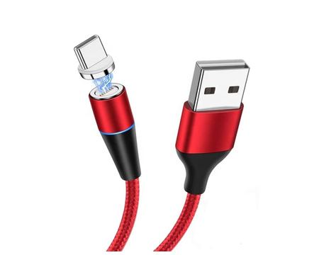 Kaabel  Magnetic USB- USB-C Red 1m 