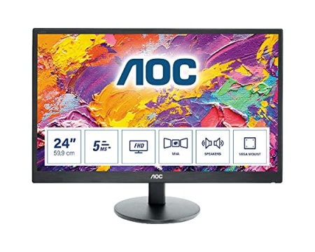 Monitor 24" AOC M2470SWH FullHD VGA, HDMI