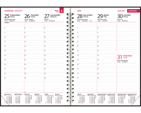 Kalendrisisu A5 Nädal vertikaal