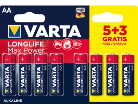 Patarei  AA LR06 Varta MaxTech 5+3tk