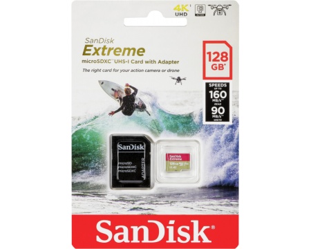 Mälukaart 128GB Sandisk Extreme U3 4K