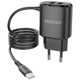 Nutiltelefoni laadija 2xUSB+USB-C 2,4A Dudao