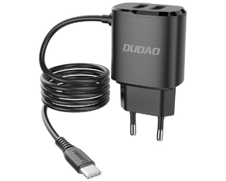 Nutiltelefoni laadija 2xUSB+USB-C 2,4A Dudao