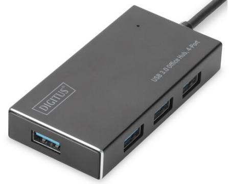 USB HUB 4-porti Digitus USB3.0 toitega