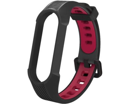 Nutikella Xiaomi Mi Band 5, 6 kellarihm must/punane