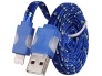 Kaabel iPhone 5,6,7,8,X Nylon LED Blue