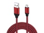 Kaabel microUSB Braided Strong 1m RED