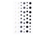 Plastjuveelid täpid 54tk 4-7mm must/hall