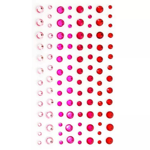 Plastjuveelid 104tk 3-6mm punane